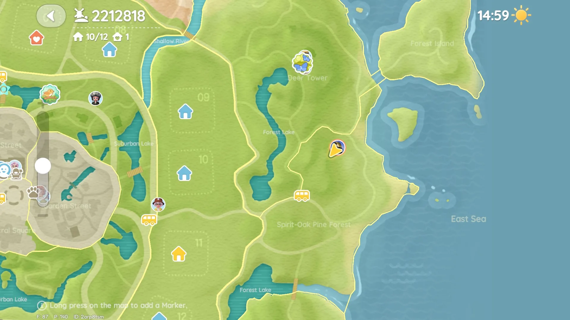 Heartopia Day 14 bubble location (Bubble 13), minimap/location photo