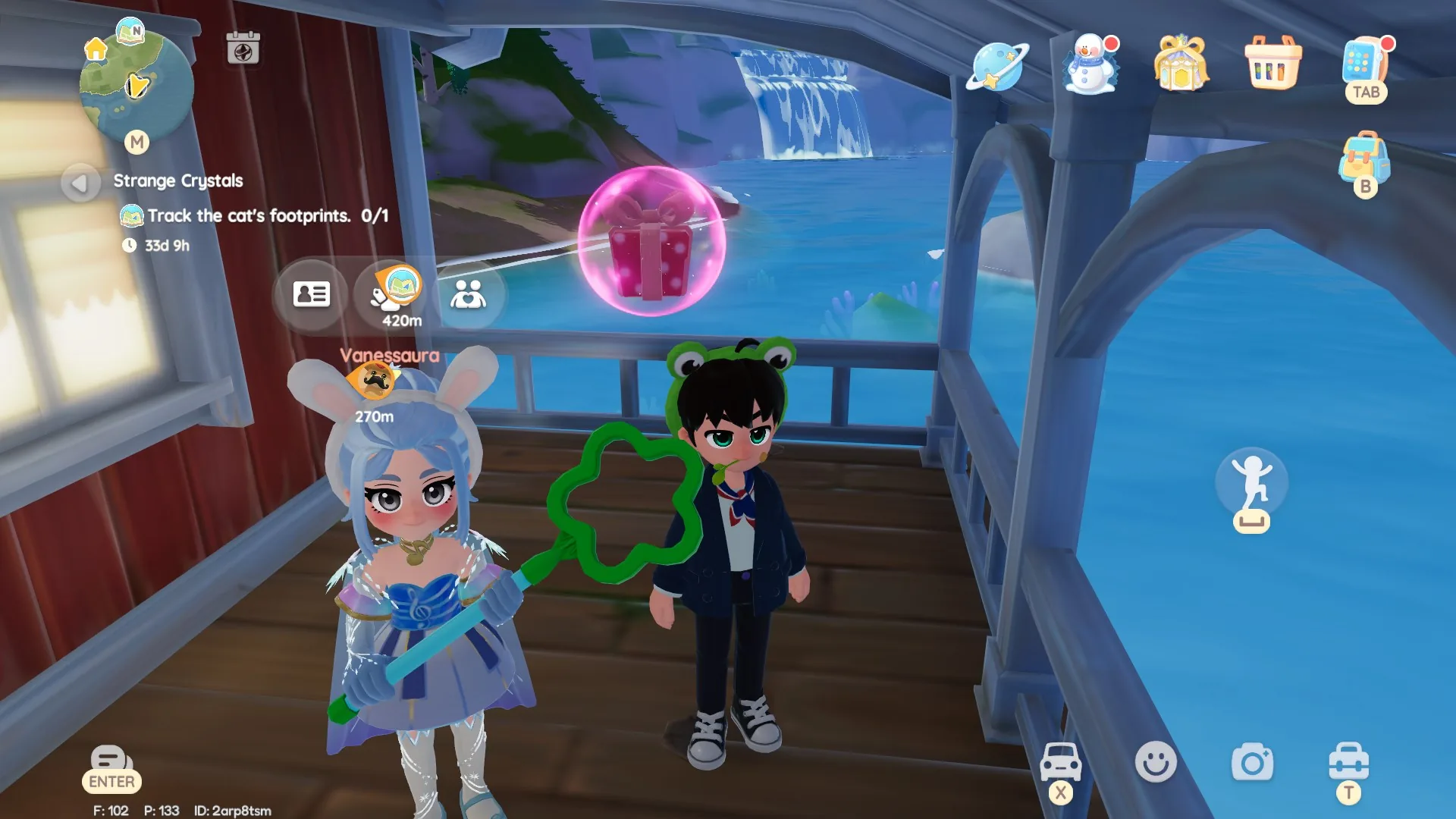 Heartopia Day 7 bubble location (Bubble 9) — visual reference