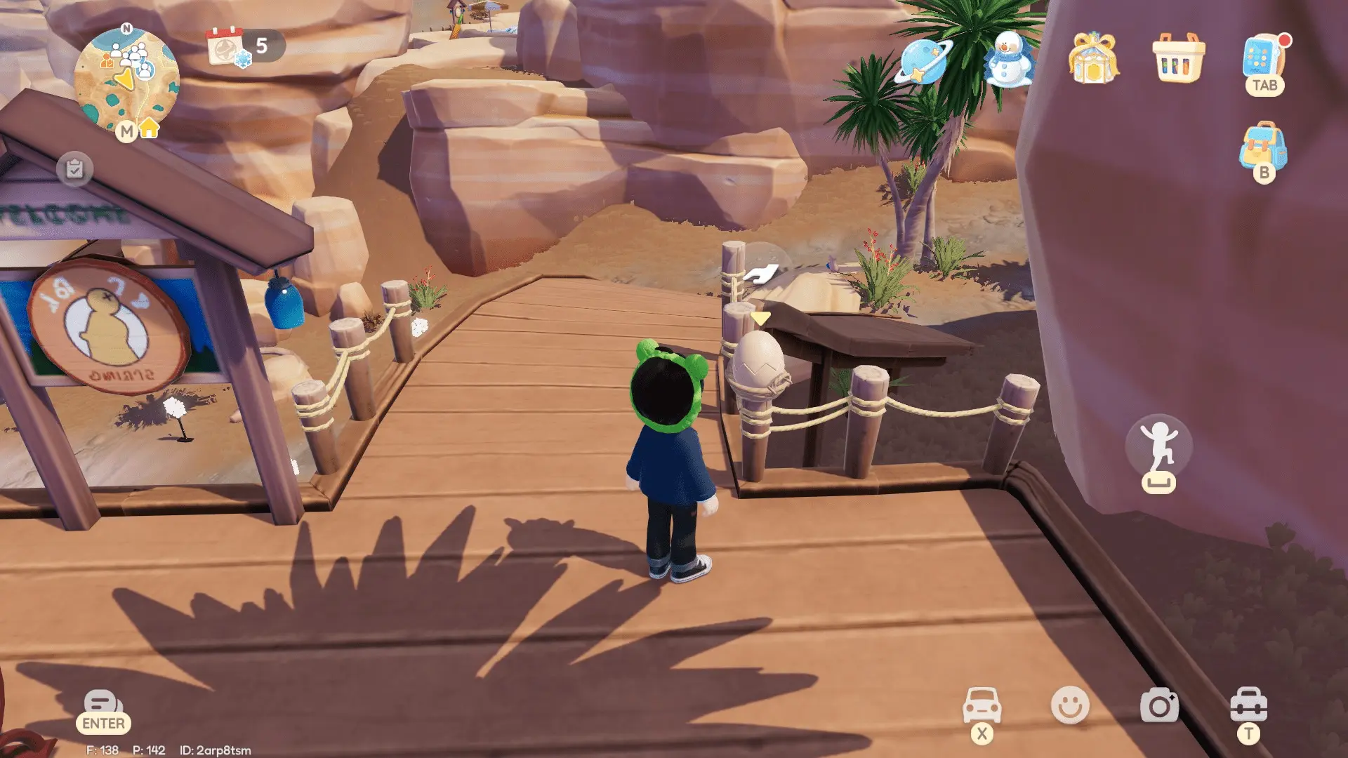 Localização do Ovo de Inverno 1 - Heartopia