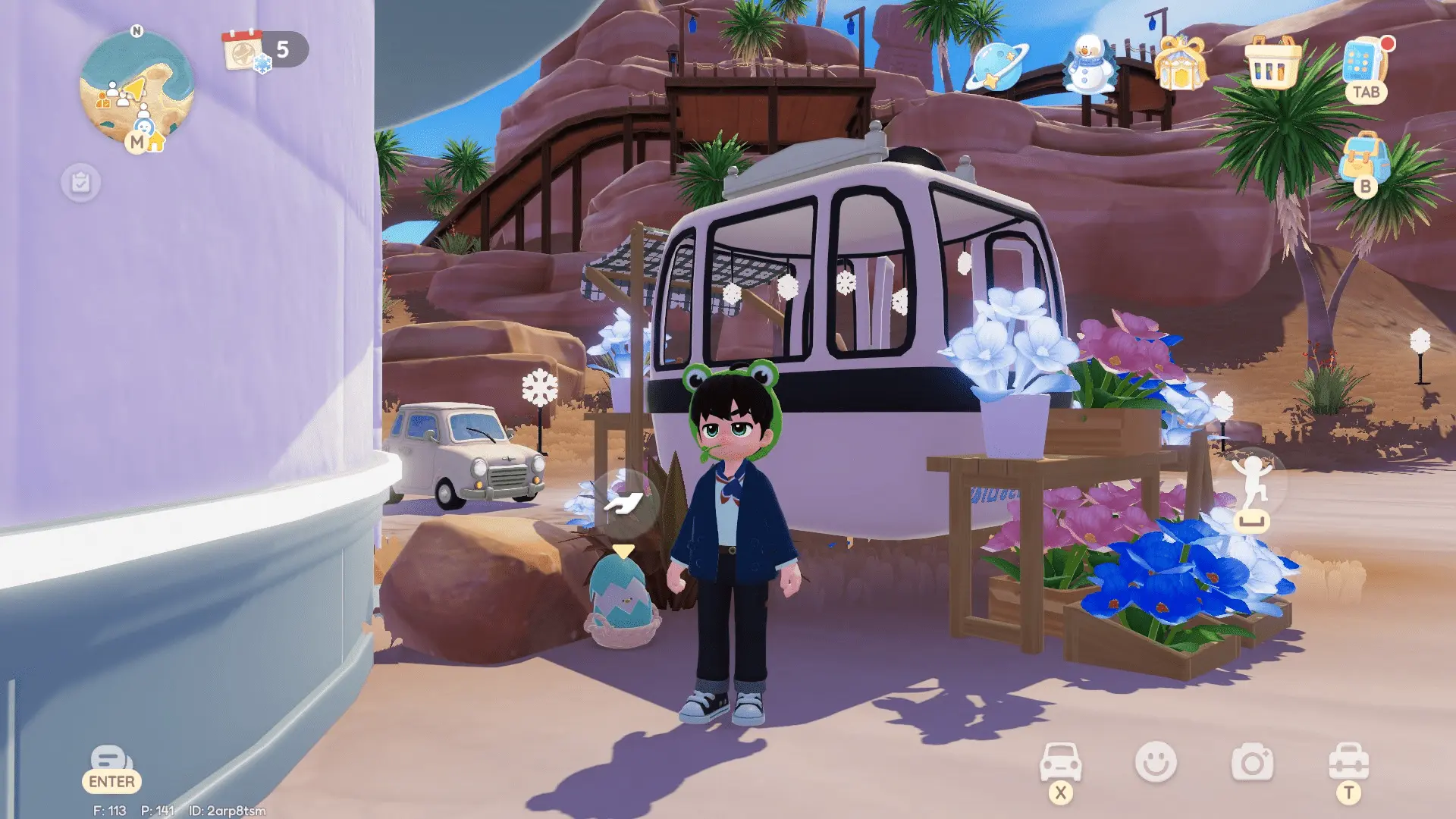 Localização do Ovo de Inverno 4 - Heartopia