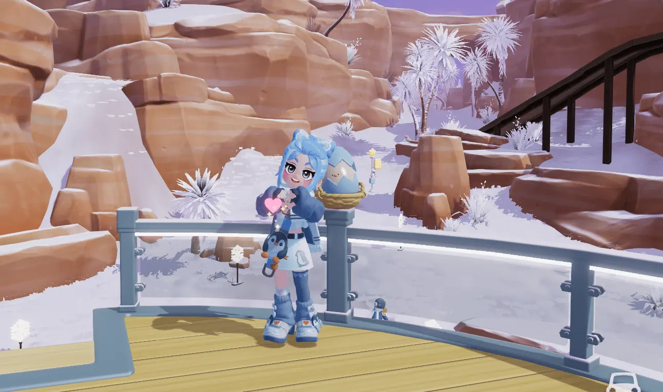 Localização do Ovo de Inverno 6 - Heartopia