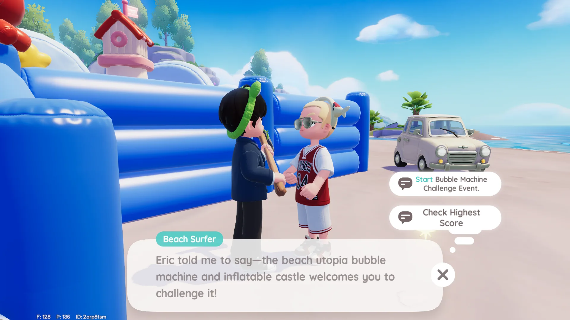 Bubble Machine Challenge start screen