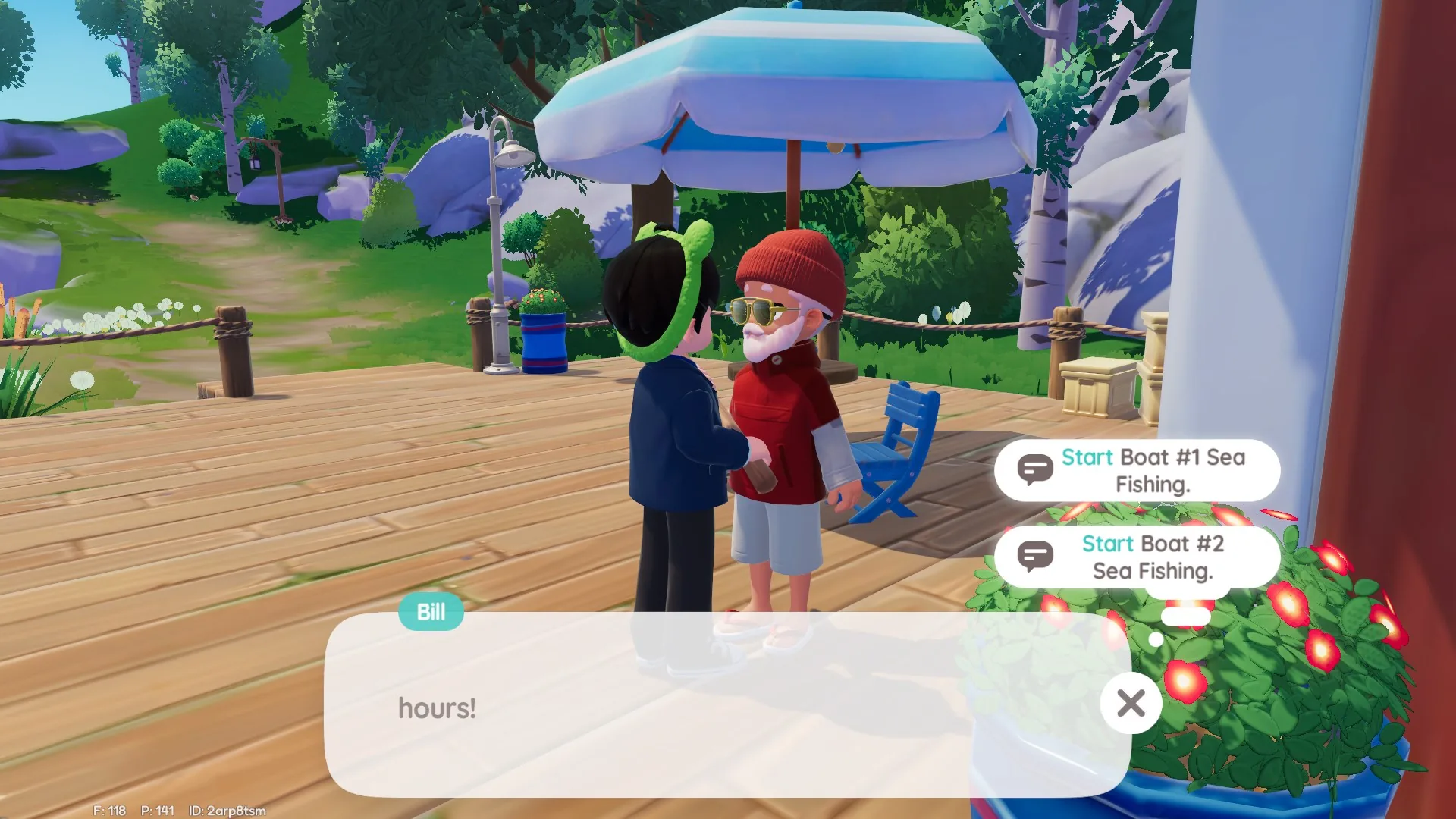 Sea Fishing start screen