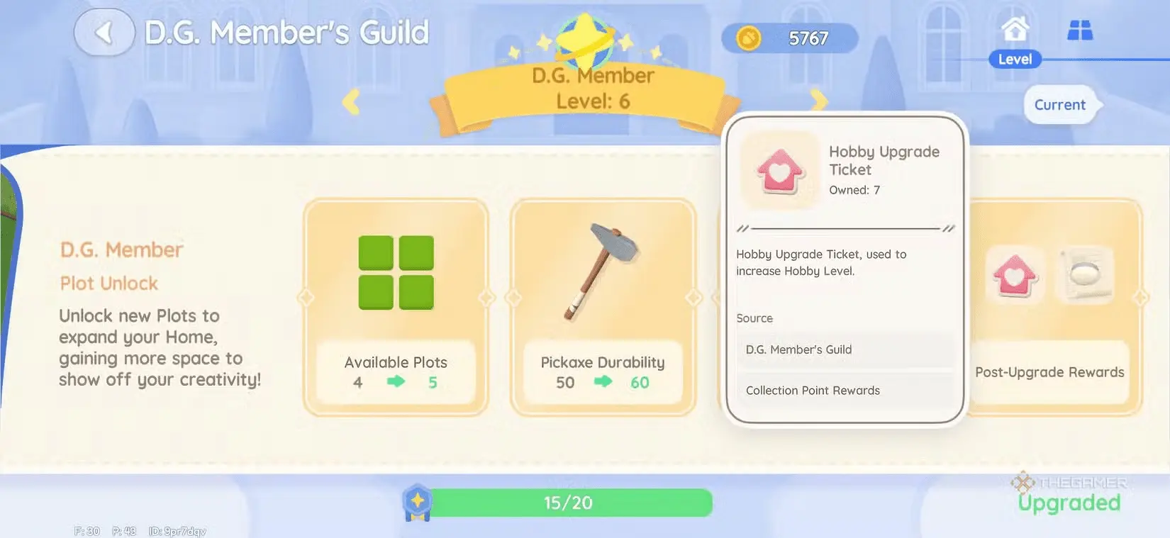 Developer's Guild screen