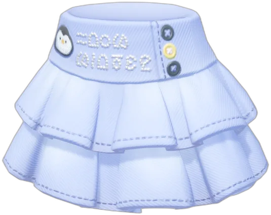 Penguin Tiered Denim Skirt