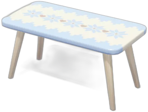 Snowflake Trim Long Dining Table