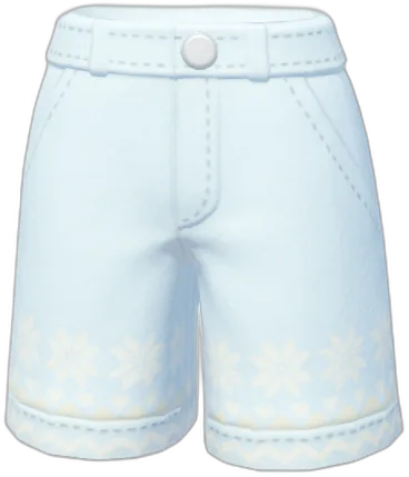 Snowflake Trim Shorts 2