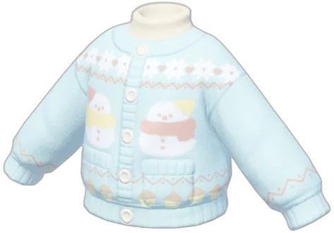 Snowman Cardigan 2
