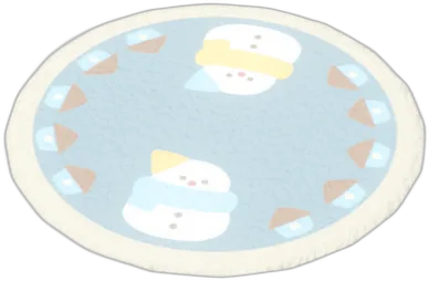 Snowman Village Round Rug