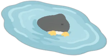 Splashing Penguin Rug