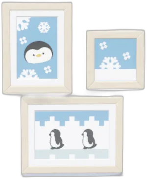 Winter Penguin Wall Art